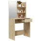 Schminktisch mit Spiegel Sonoma-Eiche 74,5x40x141 cm Schminktisch mit Spiegel Sonoma-Eiche 74,5x40x141 cm