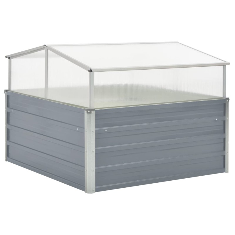Gewächshaus Grau Verzinkter Stahl 100×100×85 cm Gewächshaus Grau Verzinkter Stahl 100×100×85 cm
