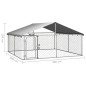 Outdoor-Hundezwinger mit Dach 300x300x150 cm Outdoor-Hundezwinger mit Dach 300x300x150 cm