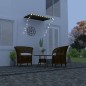 Einziehbare Markise mit LED 150×150 cm Anthrazit Einziehbare Markise mit LED 150×150 cm Anthrazit
