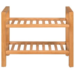Schuhregal mit 2 Etagen 50x27x40 cm Massivholz Eiche