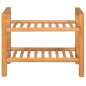Schuhregal mit 2 Etagen 50x27x40 cm Massivholz Eiche Schuhregal mit 2 Etagen 50x27x40 cm Massivholz Eiche