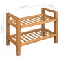 Schuhregal mit 2 Etagen 50x27x40 cm Massivholz Eiche Schuhregal mit 2 Etagen 50x27x40 cm Massivholz Eiche