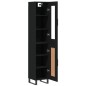 vidaXL Highboard Schwarz 34,5x34x180 cm Holzwerkstoff vidaXL Highboard Schwarz 34,5x34x180 cm Holzwerkstoff