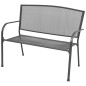 Gartenbank 108 cm Stahl und Gitter Anthrazit Gartenbank 108 cm Stahl und Gitter Anthrazit