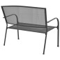 Gartenbank 108 cm Stahl und Gitter Anthrazit Gartenbank 108 cm Stahl und Gitter Anthrazit