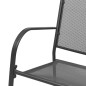Gartenbank 108 cm Stahl und Gitter Anthrazit Gartenbank 108 cm Stahl und Gitter Anthrazit