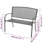 Gartenbank 108 cm Stahl und Gitter Anthrazit Gartenbank 108 cm Stahl und Gitter Anthrazit