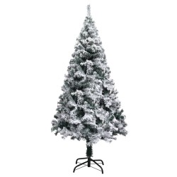 Künstlicher Weihnachtsbaum Beschneit Grün 150 cm PVC