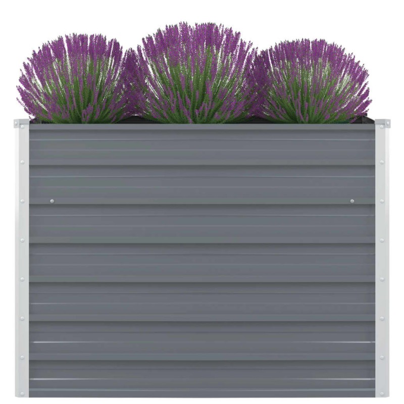 vidaXL Hochbeet 100 x 100 x 77 cm Verzinkter Stahl Grau vidaXL Hochbeet 100 x 100 x 77 cm Verzinkter Stahl Grau