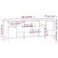 Sideboards 3 Stk. Grau Sonoma Holzwerkstoff Sideboards 3 Stk. Grau Sonoma Holzwerkstoff