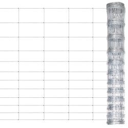 vidaXL Gartenzaun Verzinkter Stahl 50 m 150 cm Silbern