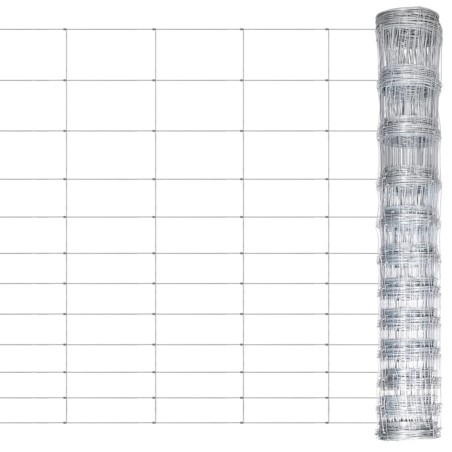 vidaXL Gartenzaun Verzinkter Stahl 50 m 150 cm Silbern
