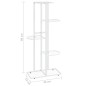 Blumenständer 5-Etagen 43x22x98 cm Weiß Metall Blumenständer 5-Etagen 43x22x98 cm Weiß Metall