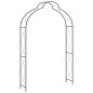 Rosenbogen Schwarz 150 x 34 x 240 cm Eisen Rosenbogen Schwarz 150 x 34 x 240 cm Eisen