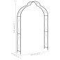 Rosenbogen Schwarz 150 x 34 x 240 cm Eisen Rosenbogen Schwarz 150 x 34 x 240 cm Eisen