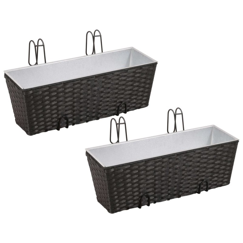 2xBlumentopf Blumenkübel Übertopf Pflanzenkübel Schwarz 2xBlumentopf Blumenkübel Übertopf Pflanzenkübel Schwarz