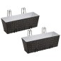 2xBlumentopf Blumenkübel Übertopf Pflanzenkübel Schwarz 2xBlumentopf Blumenkübel Übertopf Pflanzenkübel Schwarz