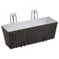 2xBlumentopf Blumenkübel Übertopf Pflanzenkübel Schwarz 2xBlumentopf Blumenkübel Übertopf Pflanzenkübel Schwarz