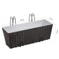 2xBlumentopf Blumenkübel Übertopf Pflanzenkübel Schwarz 2xBlumentopf Blumenkübel Übertopf Pflanzenkübel Schwarz