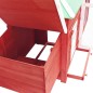 Hühnerstall mit Hühnernest Rot 190x72x102 cm Tanne Massivholz Hühnerstall mit Hühnernest Rot 190x72x102 cm Tanne Massivholz