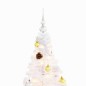 Künstlicher Weihnachtsbaum mit Kugeln und LEDs Weiß 210 cm Künstlicher Weihnachtsbaum mit Kugeln und LEDs Weiß 210 cm