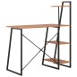 Schreibtisch mit Regaleinheit Schwarz und Eiche 102×50×117 cm Schreibtisch mit Regaleinheit Schwarz und Eiche 102×50×117 cm