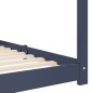 Kinder-Bettgestell Grau Massivholz Kiefer 80 x 160 cm Kinder-Bettgestell Grau Massivholz Kiefer 80 x 160 cm
