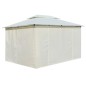 vidaXL Gartenpavillon mit Gardinen 4x3 m Weiß vidaXL Gartenpavillon mit Gardinen 4x3 m Weiß