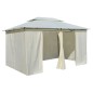 vidaXL Gartenpavillon mit Gardinen 4x3 m Weiß vidaXL Gartenpavillon mit Gardinen 4x3 m Weiß