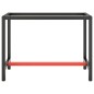 Werkbankgestell Mattschwarz und Mattrot 110x50x79 cm Metall Werkbankgestell Mattschwarz und Mattrot 110x50x79 cm Metall