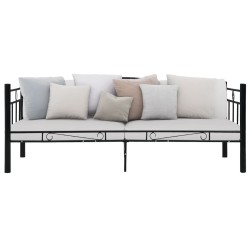 Tagesbett-Rahmen Schwarz Metall 90×200 cm