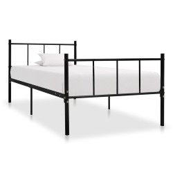 Bettgestell Schwarz Metall 90×200 cm