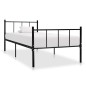 Bettgestell Schwarz Metall 90×200 cm Bettgestell Schwarz Metall 90×200 cm
