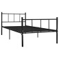 Bettgestell Schwarz Metall 90×200 cm Bettgestell Schwarz Metall 90×200 cm