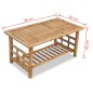 vidaXL Couchtisch Bambus 90x50x45 cm vidaXL Couchtisch Bambus 90x50x45 cm