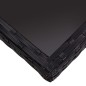 Garten-Esstisch Schwarz Poly Rattan und Glas Garten-Esstisch Schwarz Poly Rattan und Glas