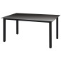 vidaXL Gartentisch Schwarz 150x90x74 cm Aluminium und Glas vidaXL Gartentisch Schwarz 150x90x74 cm Aluminium und Glas
