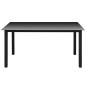 vidaXL Gartentisch Schwarz 150x90x74 cm Aluminium und Glas vidaXL Gartentisch Schwarz 150x90x74 cm Aluminium und Glas