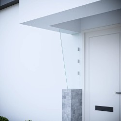 Seitenwand für Vordach Transparent 50x100 cm Hartglas