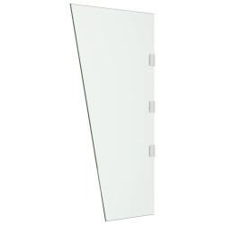 Seitenwand für Vordach Transparent 50x100 cm Hartglas