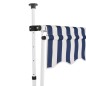 Einziehbare Markise Handbetrieben 150 cm Blau/Weiß Gestreift Einziehbare Markise Handbetrieben 150 cm Blau/Weiß Gestreift