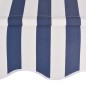 Einziehbare Markise Handbetrieben 150 cm Blau/Weiß Gestreift Einziehbare Markise Handbetrieben 150 cm Blau/Weiß Gestreift
