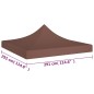 Partyzelt-Dach 3x3 m Braun 270 g/m² Partyzelt-Dach 3x3 m Braun 270 g/m²