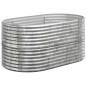 vidaXL Hochbeet Pulverbeschichteter Stahl 152x80x68 cm Silbern vidaXL Hochbeet Pulverbeschichteter Stahl 152x80x68 cm Silbern