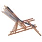 Klappbarer Strandstuhl Stoff und Holzrahmen Blau Klappbarer Strandstuhl Stoff und Holzrahmen Blau