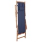 Klappbarer Strandstuhl Stoff und Holzrahmen Blau Klappbarer Strandstuhl Stoff und Holzrahmen Blau