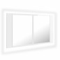 vidaXL LED-Bad-Spiegelschrank Hochglanz-Weiß 80x12x45 cm Acryl vidaXL LED-Bad-Spiegelschrank Hochglanz-Weiß 80x12x45 cm Acryl