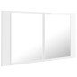 vidaXL LED-Bad-Spiegelschrank Hochglanz-Weiß 80x12x45 cm Acryl vidaXL LED-Bad-Spiegelschrank Hochglanz-Weiß 80x12x45 cm Acryl