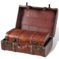 Dekokoffer aus Holz 2 Stk. Retro-Stil Braun Dekokoffer aus Holz 2 Stk. Retro-Stil Braun